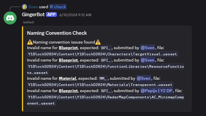 Naming convention Check