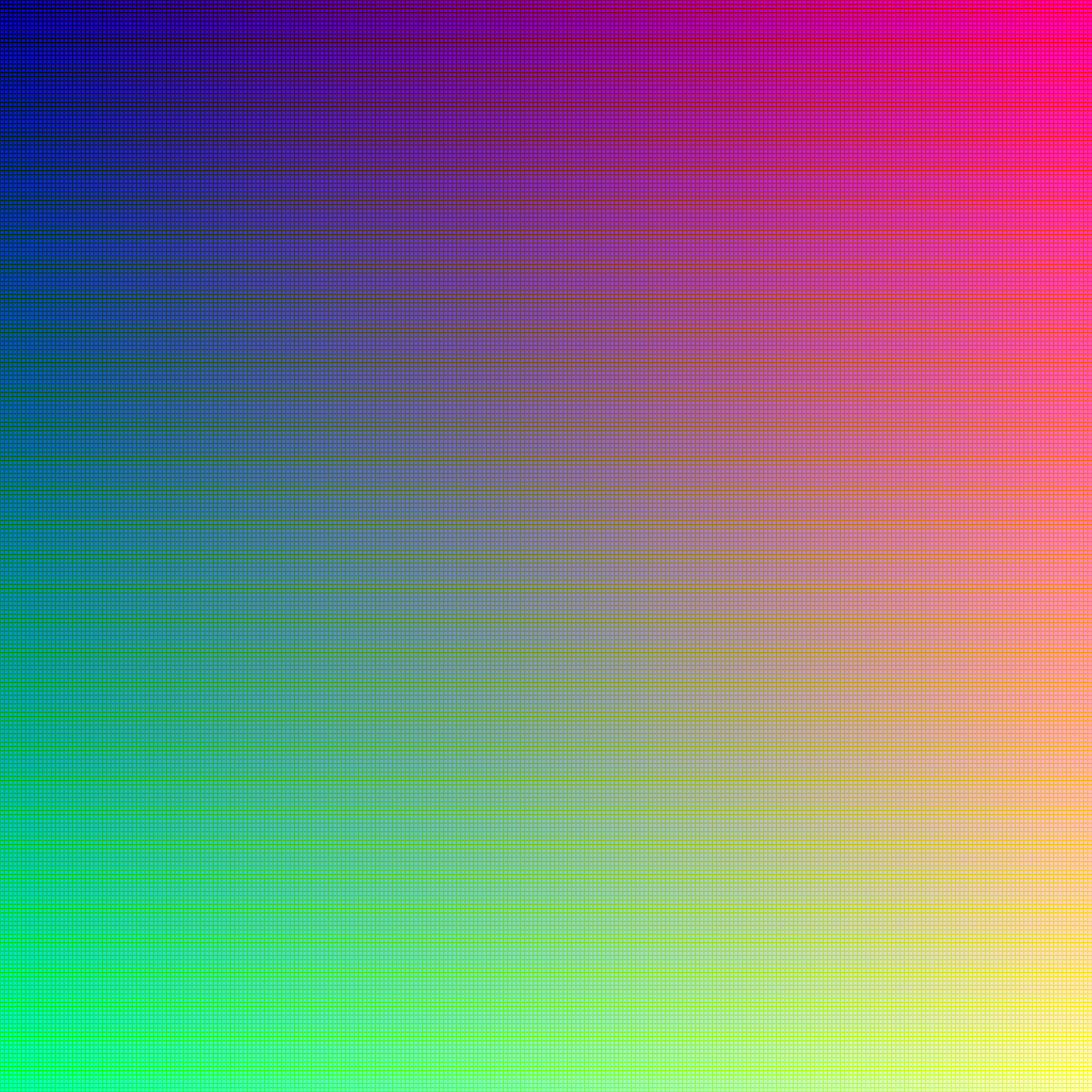 All 16,777,216 colors of 24-bit RGB palette in a 4096 × 4096 bitmap